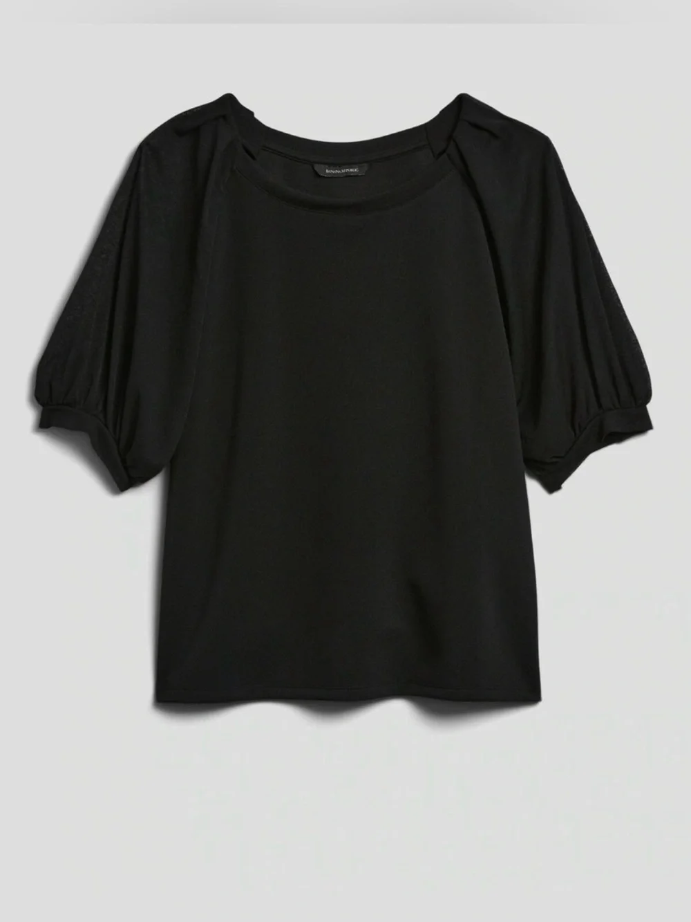 Banana Republic Black Balloon-Sleeve Blouse